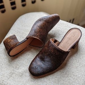 madewell calf hair mid-block mule 7